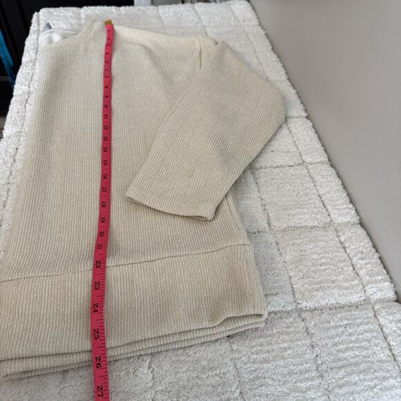 Berkley Jensen Womens White Ribbed Sweater Size Large Vanilla Girl Casual Fairy - Picture 8 of 10